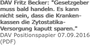 DAV Fritz Becker: "Gesetzgeber muss