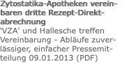Zytostatika-Apotheken verein-baren dritte Rezept-Direkt-abrechnung